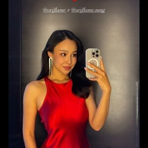 NOT FOR SALE FOR NOW Elegant Red Satin Dress